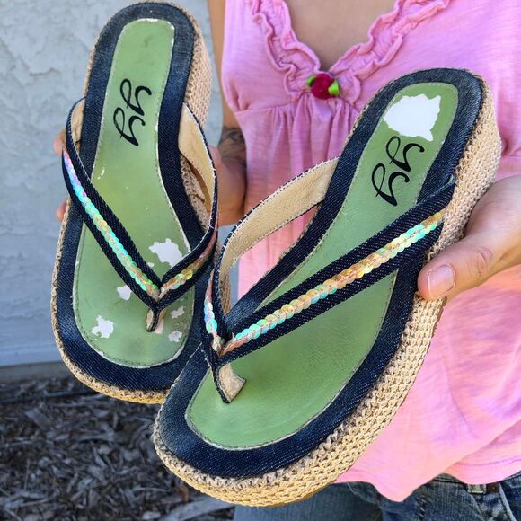 Y2K Platform Flip Flops - Picture 1 of 4